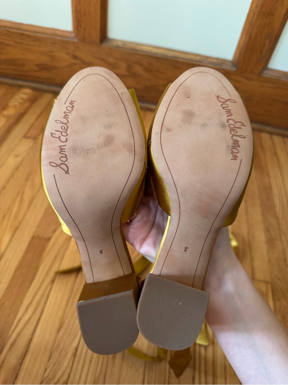 Sam Edelman Odele Satin Ankle-Tie Block Heel Sandals - Picture 5 of 6